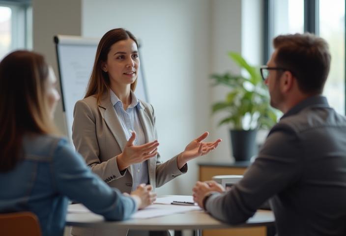 Professional providing leadership coaching
